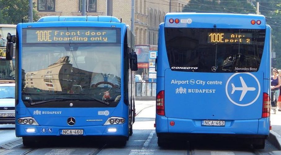 Bus 100E aéroport de Budapest-Centre ville bus aeroport budapest centre ville