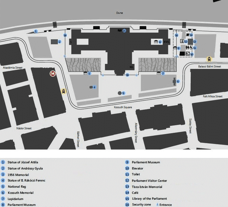 Plan du parlement hongrois à Budapest plan parlement de Budapet
