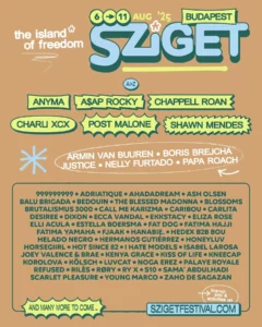 Line up Sziget Festival Budapest 2025